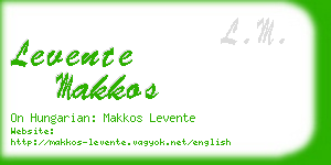 levente makkos business card